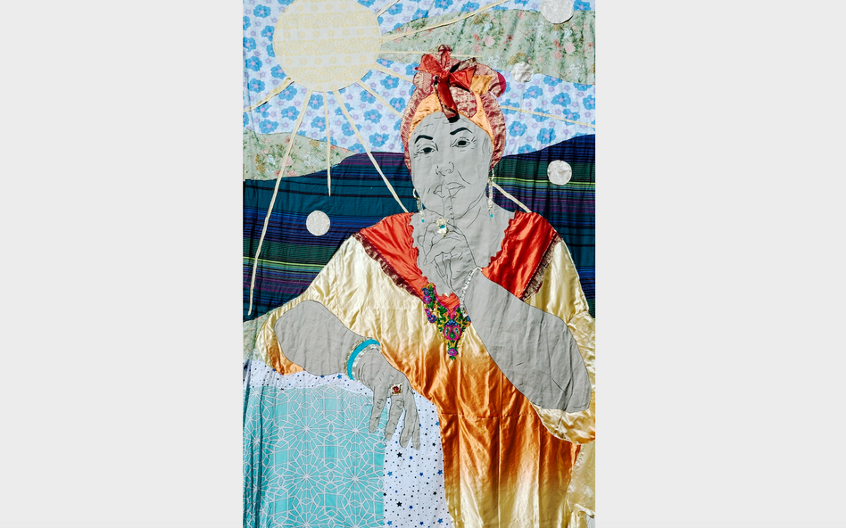 Małgorzata Mirga-Tas, "Esma Redźepova / Herstories", patchwork, 2021 - fragment projektu konkursowego do Pawilonu Polskiego na Biennale Sztuki 2022