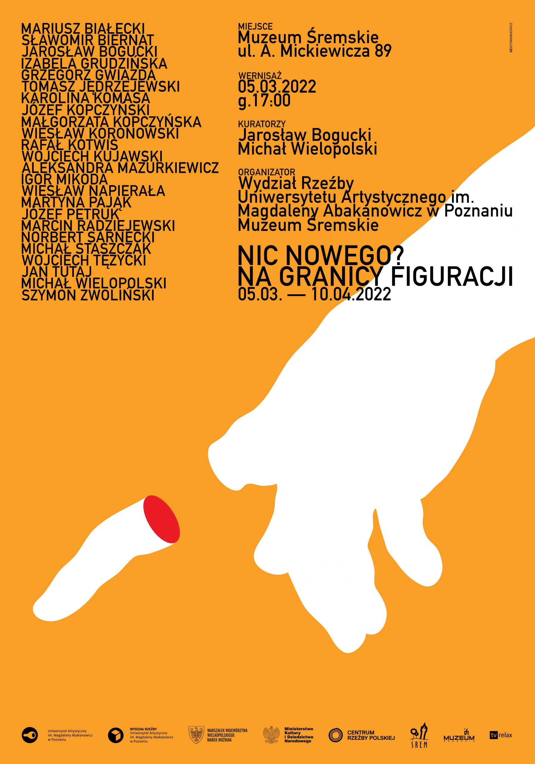 Plakat dotyczący wystawy "Nic nowego? Na granicy figuracji"