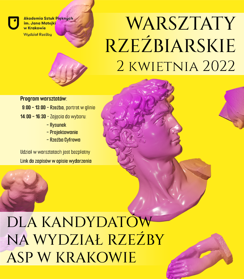 Plakat dotyczący warsztatów rzeźbiarskich