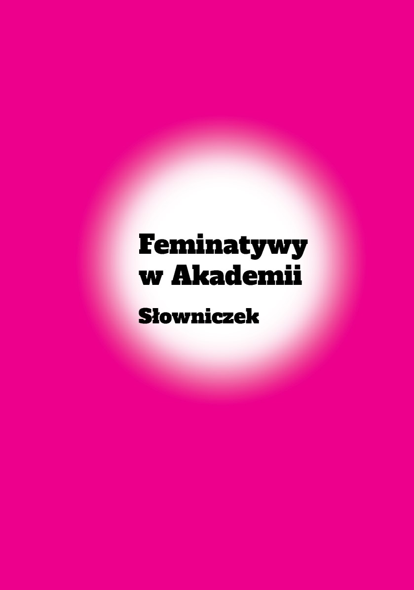 Okładka słowniczka "Feminatywy Akademii"