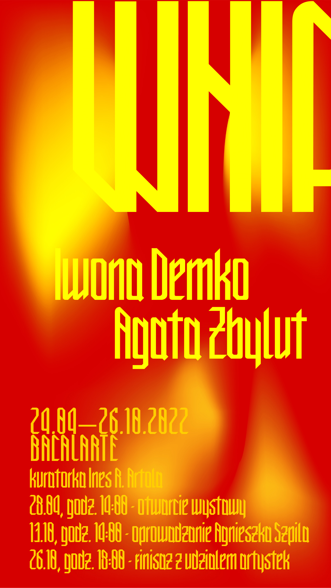Plakat dotyczący wystawy Iwony Demko i Agaty Zbylut.