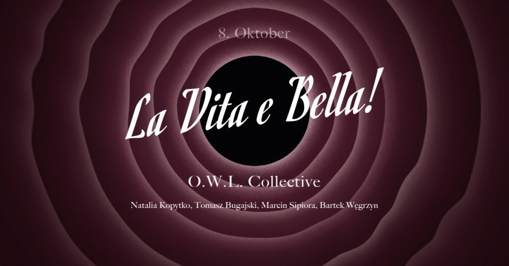 Plakat wystawy "La Vita e Bella"